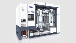 Cutaway of an ASML TWINSCAN immersion scanner